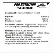 Pro Nutrition Taurine energizáló 100 kapszula